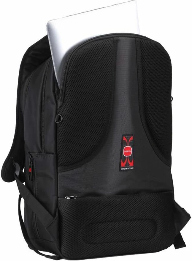 Çantë shpine për laptop Tigernu Serpens 17", nylon rezistent ndaj ujit, 33 x 15 x 48 cm, e zezë