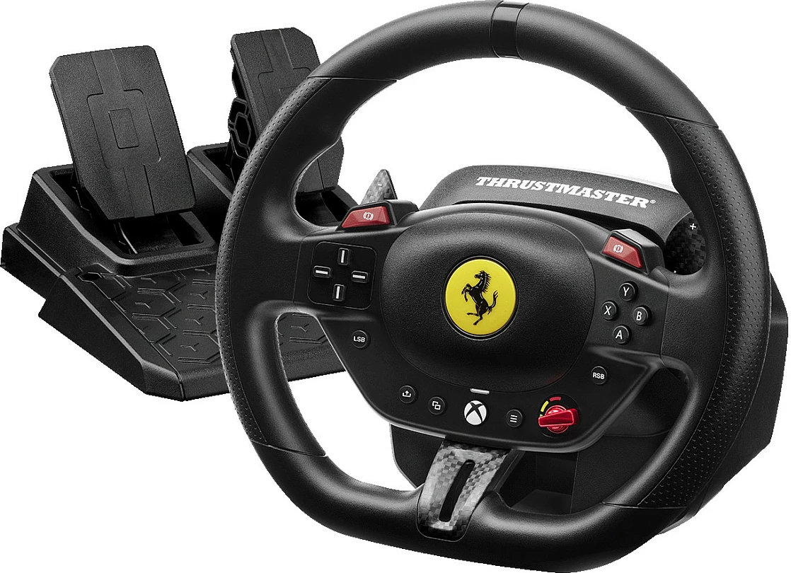 Volan për lojëra Thrustmaster T98 Ferrari 296 GTS, me pedale, PC/Xbox, 240°, i zi