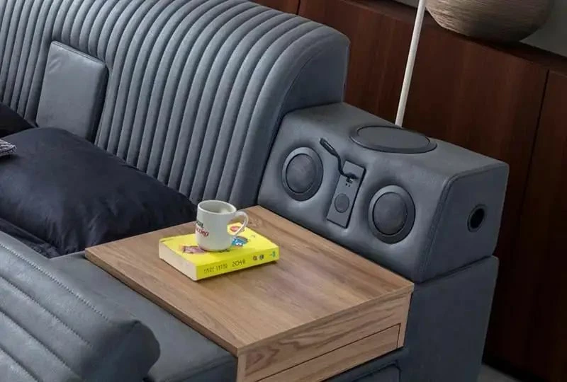 Krevat dopio me funksione të mençura, ngjyrë e zezë, Skye Decor