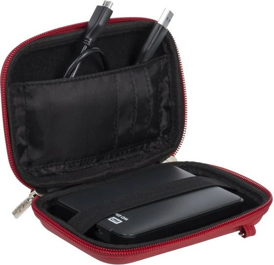 Çantë e fortë RIVACASE Davos 9101 për HDD 2.5", e kuqe