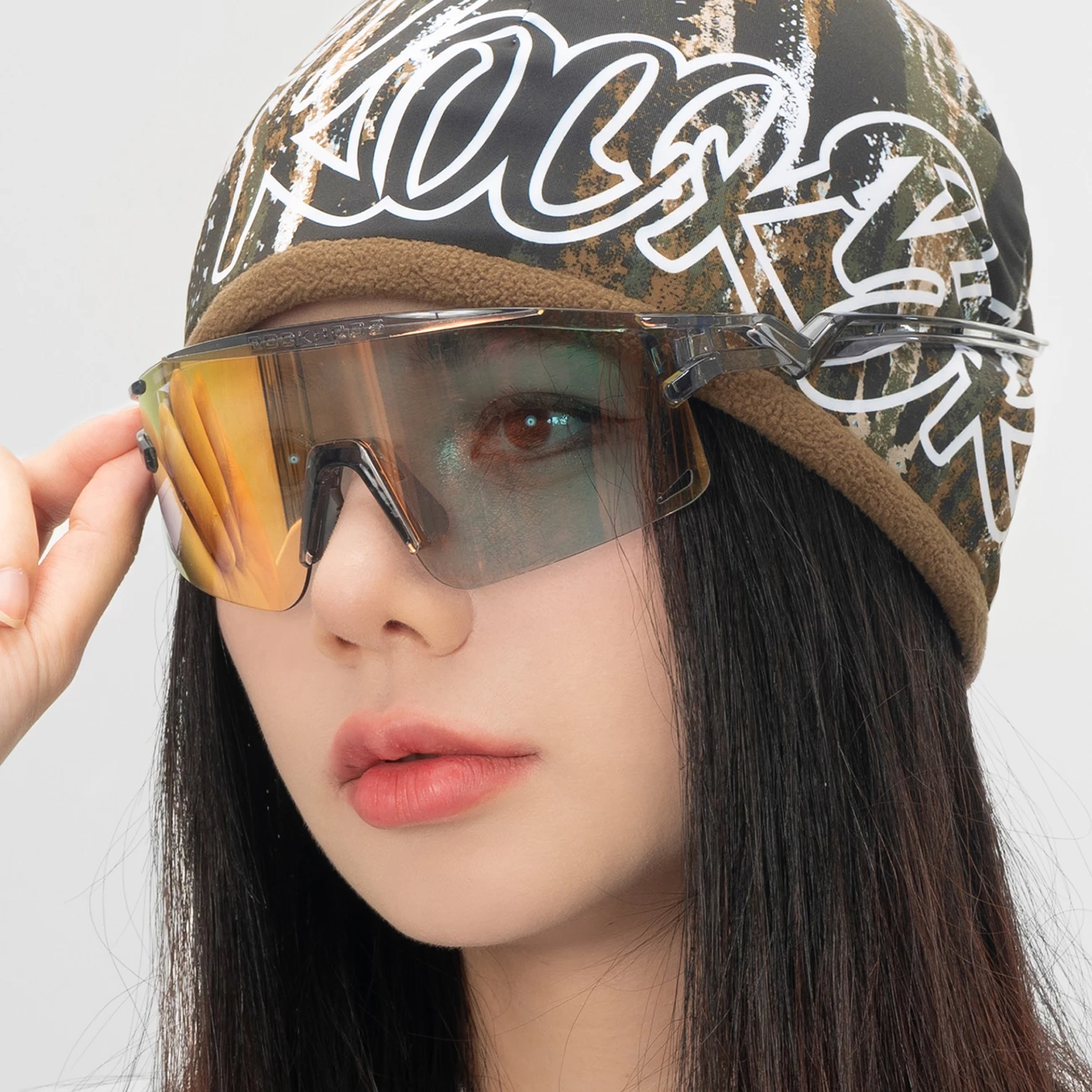 Kapë termike sportive Rockbros YDM001, dyanshme, one size, nën helmetë, kafe