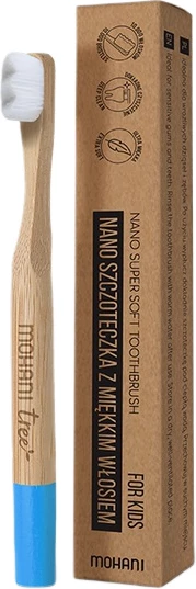 Furçë dhëmbësh për fëmijë Mohani Bamboo, blu, 1 copë