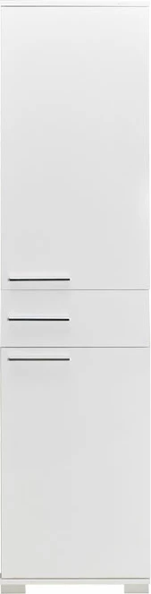 Dollap me sirtarë, ngjyrë e bardhë me shkëlqim, 45x40x188cm