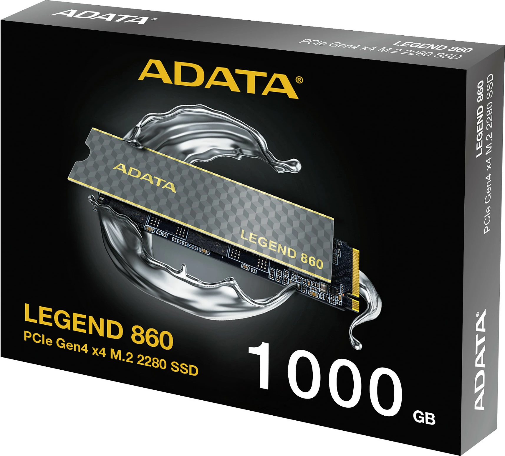 SSD M.2 NVMe ADATA LEGEND 860, 1TB, PCIe 4.0 x4, 6000/4000 MB/s, 2280, e zezë/gri