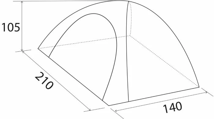 Tendë automatike BRUNNER Strato 2 Automatic 0102978N, për 2 persona, 210×140×105 cm, 1500 mm, jeshile/gri