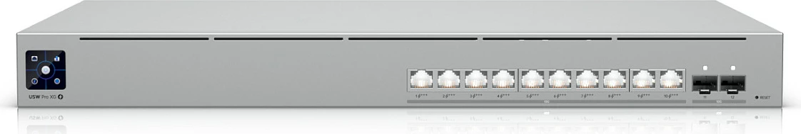 Switch rrjeti Ubiquiti USW-Pro-XG-10-PoE, 10x 10G RJ45, PoE+++ 400W, Rack 1U, gri