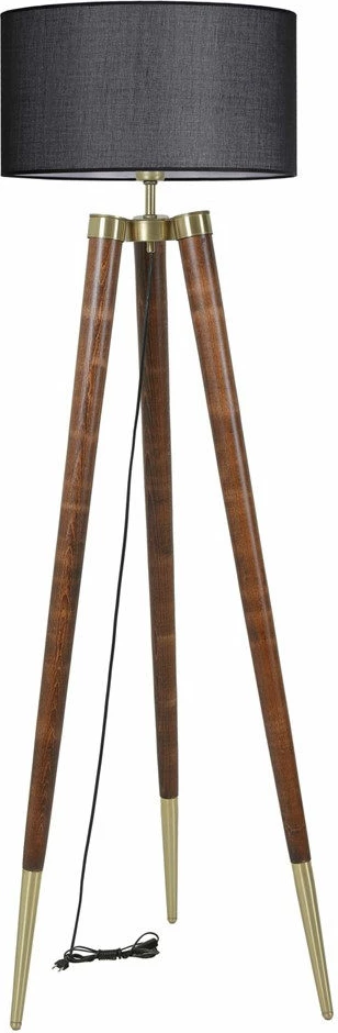 Llambë dyshemeje Opviq, 8578-8, ngjyrë e zezë dhe arre, trup druri hornbeam, 160cm
