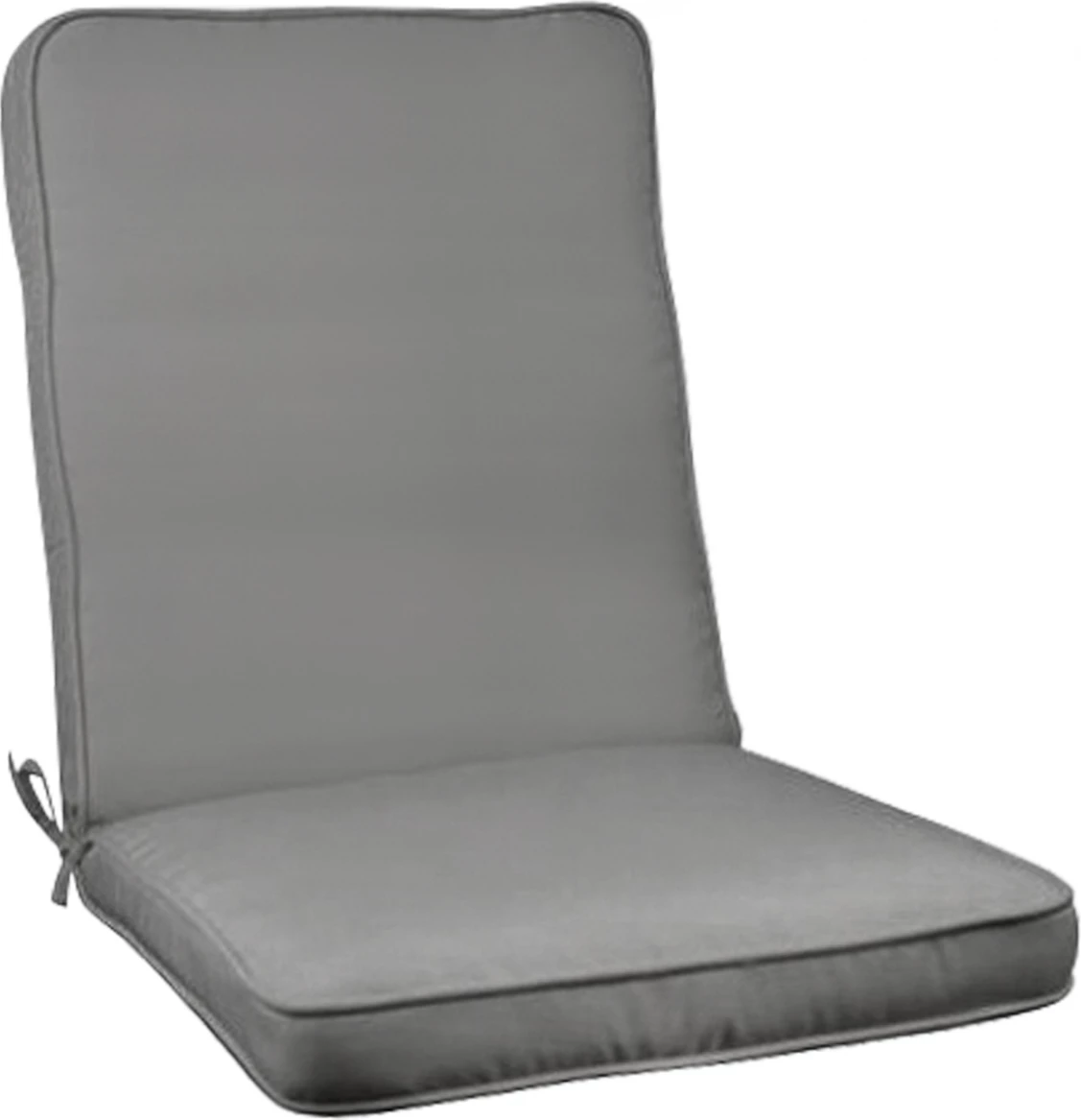 Jastëk për karrige me mbështetëse, poliester, gri, FH11238.10P, 117(45+72)x45x5 cm