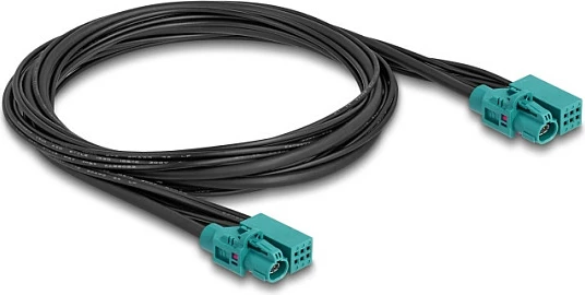 Kabllo DeLOCK HDMTD Z single + Powerpin jack, female-female, 1 m, e zezë