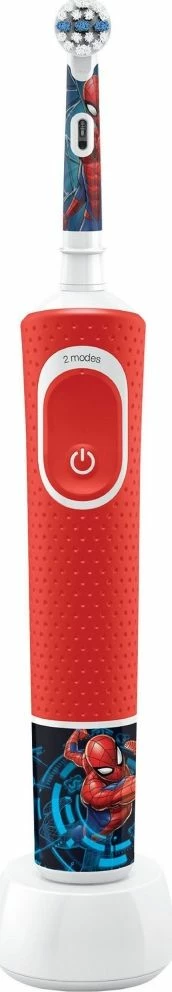 Furçë dhëmbësh elektrike Oral-B Vitality Kids D100 Spider-Man, 2 mënyra, me bateri, e kuqe, 1 kokë