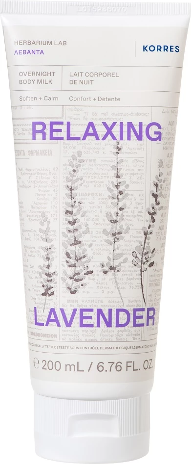 Qumësht trupi për femra Korres Relaxing Lavender, 200ml