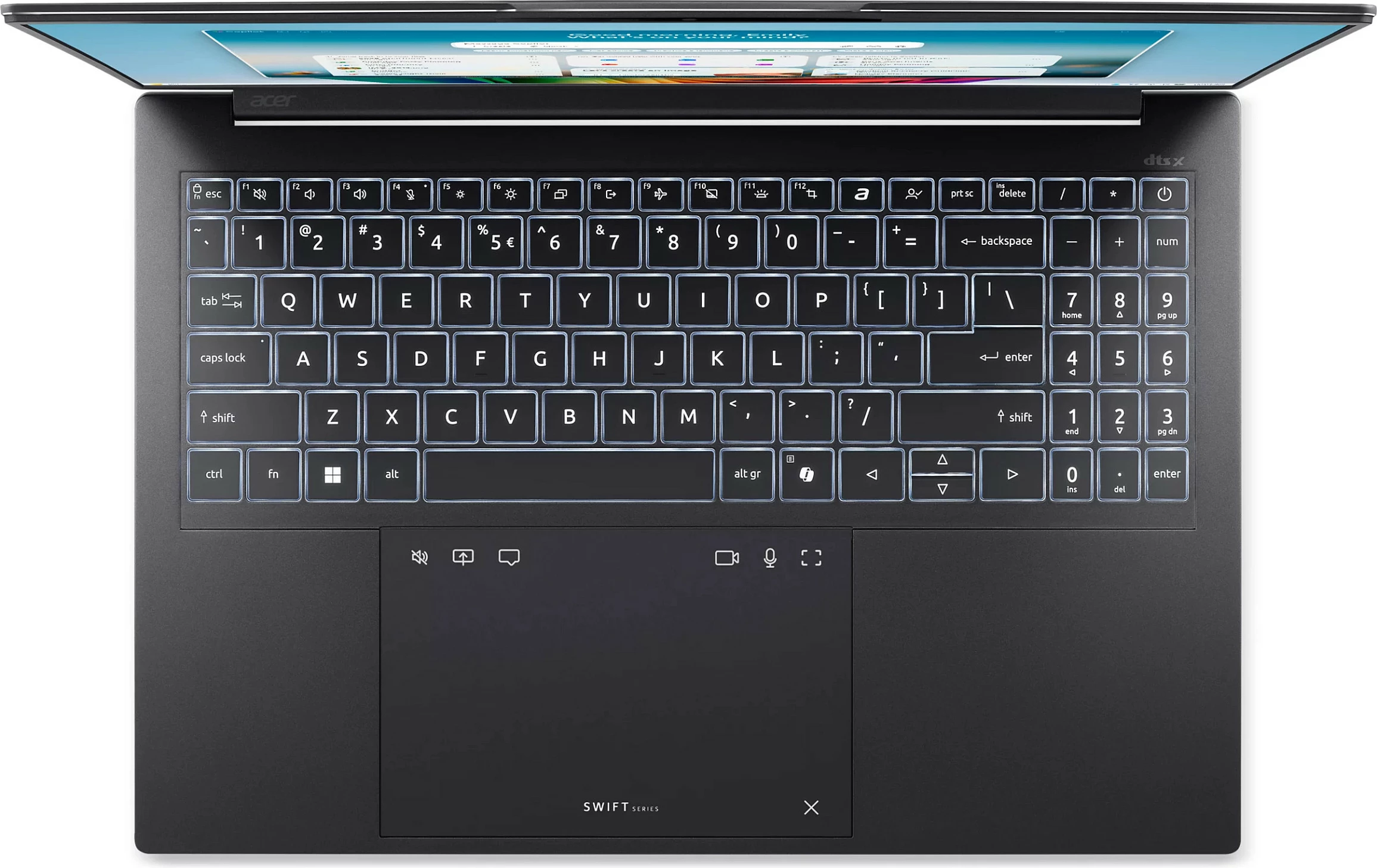 Laptop Acer Swift Go 16 AI OLED SFG16-I71-77NZ, Core Ultra 7, 16GB RAM, 512GB SSD, Windows 11 Home, gri