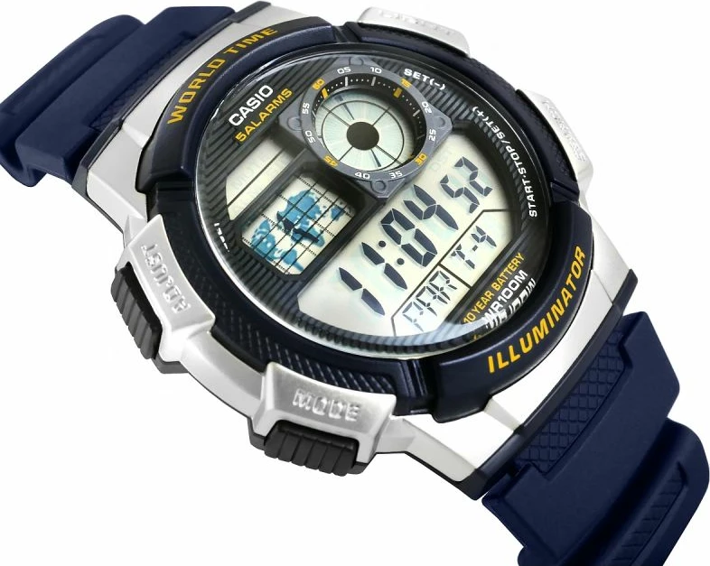 Orë dore për meshkuj Casio, navy blue