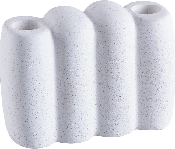 Mbajtëse qirinjsh AVIA, qeramike, e bardhë, 16x6x11cm