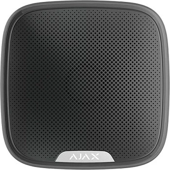 Sirene pa kabllo AJAX StreetSiren, IP54, 1500 m, 4x CR123A, e zezë