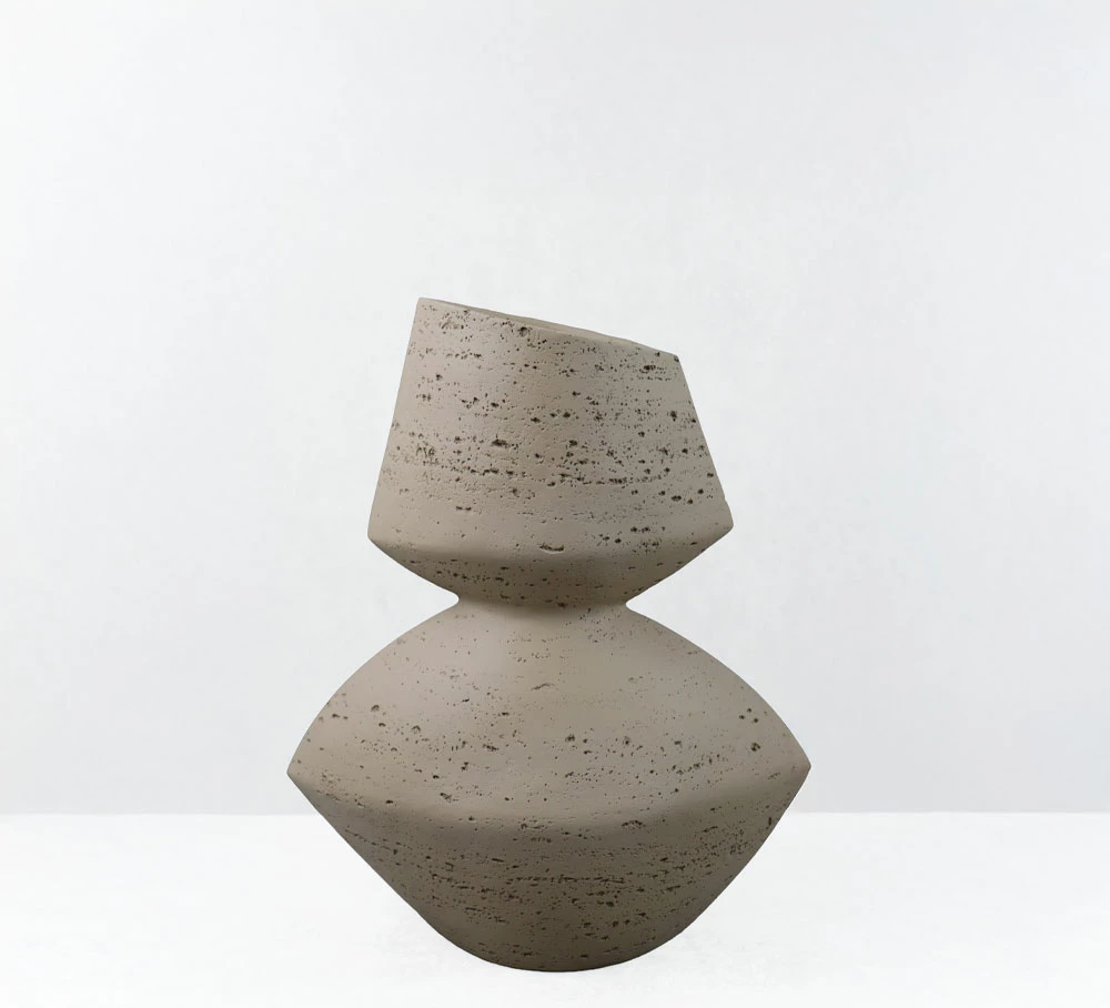 Vazo LOOMA I, rrëshirë, ngjyrë kafe, 28.5x15.5x34.5cm