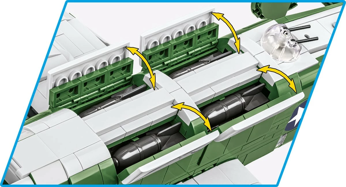 Set ndërtimi Cobi Klocki COBI-5739, B-24D Liberator, 1445 pjesë, Jeshile, me 2 figurina