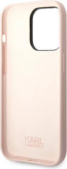 Mbështjellës Karl Lagerfeld KLHCP14XSLCTPI për iPhone 14 Pro Max, silikon, rozë e hapur