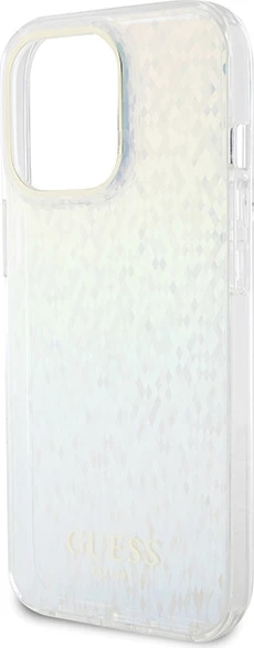 Mbështjellës Guess IML Faceted Mirror Disco Iridescent për iPhone 15 Pro Max, shumëngjyrësh