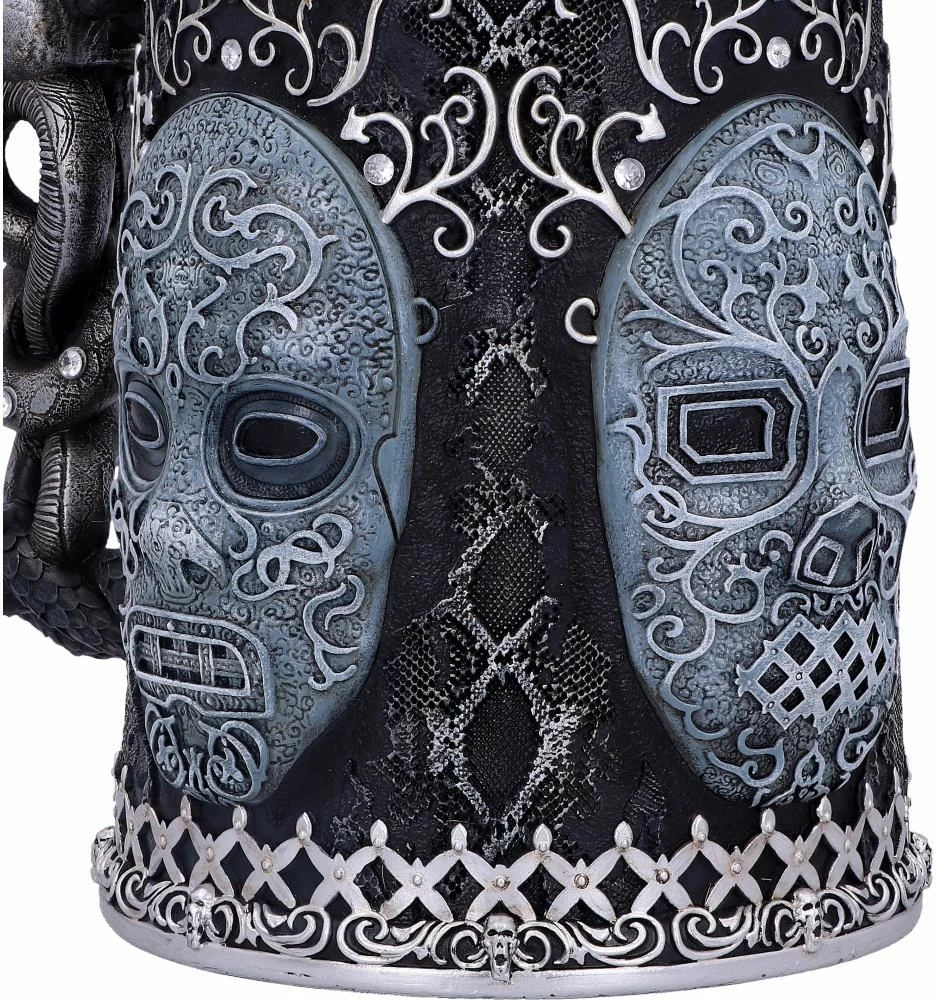 Krigllë koleksionuese NEMESIS NOW Harry Potter Death Eater, rezinë/çelik inox, insert i heqshëm, e zezë/gri