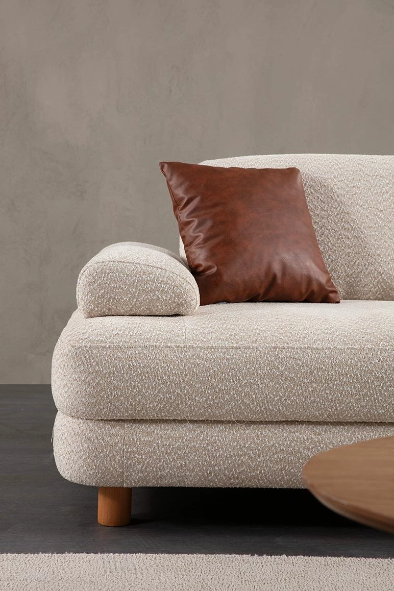 Kënd divani-krevat Atelier del Sofa, Nice L kënd djathtas, krem