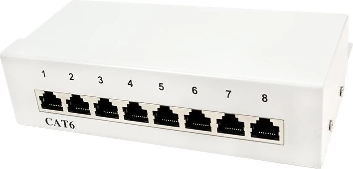 Paneli i Patchit LogiLink NP0016A, Cat.6, 8-port, me mbrojtje