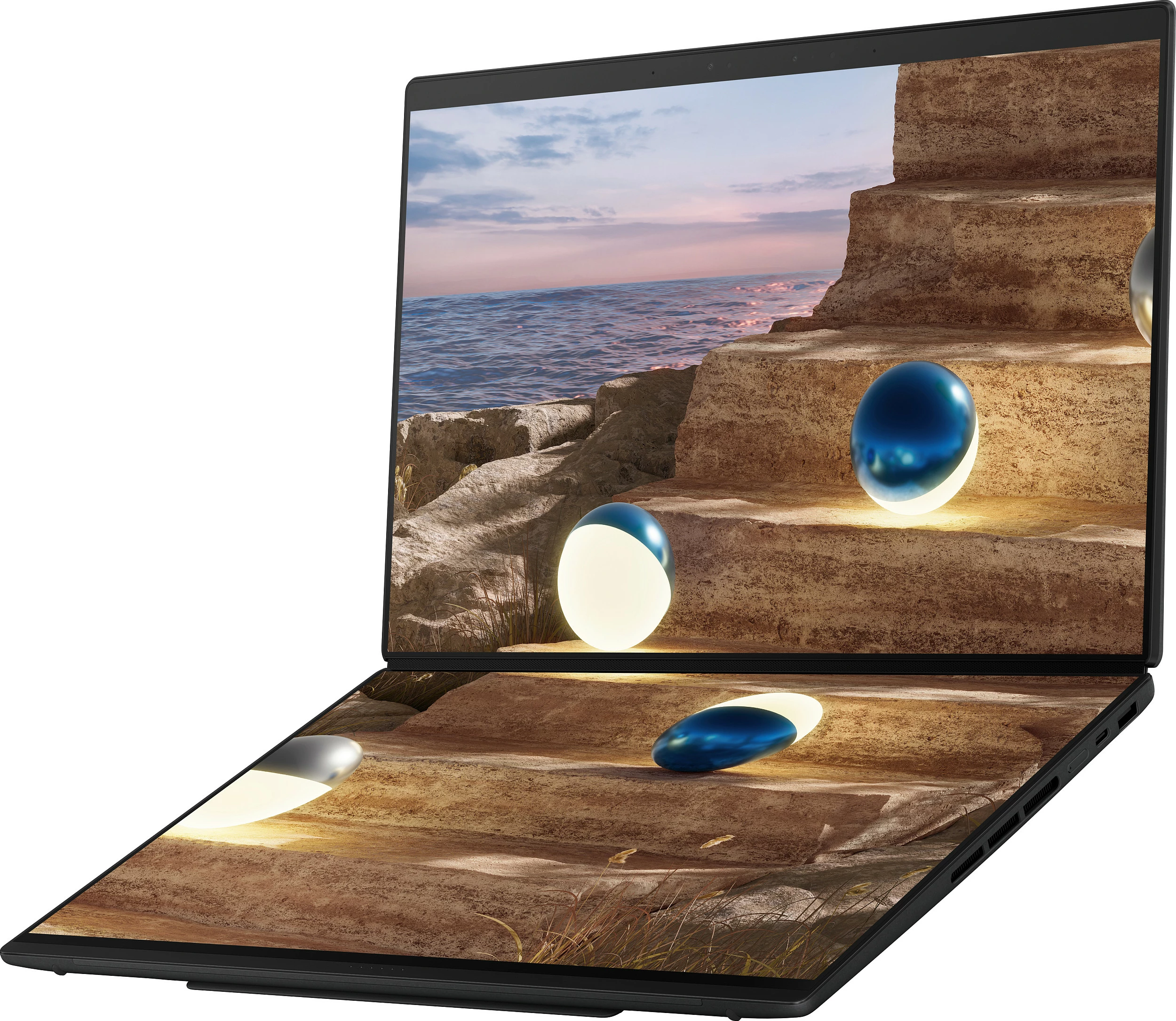 Laptop ASUS ZenBook Duo UX8407AA-SN262W, Intel Core Ultra 9 386H, 32GB RAM, 1TB SSD, 3K OLED touch, Windows 11 Home