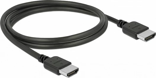 Kabllo HDMI DeLOCK 85215, 1m, 4K 60Hz, 18 Gbit/s, ARC, 3D, e zezë