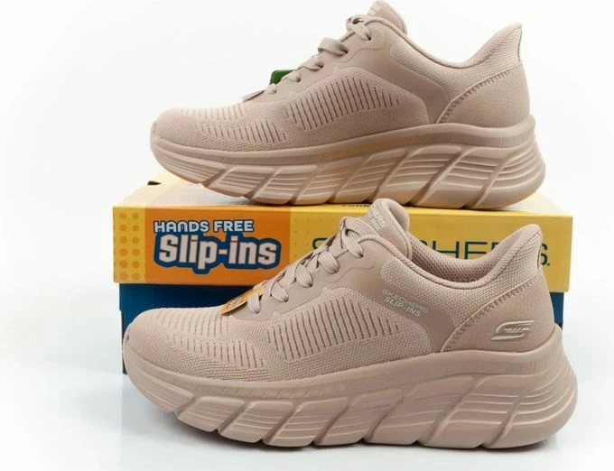 Atlete femra Skechers Bobs B Flex SLIP-INS, bezhë