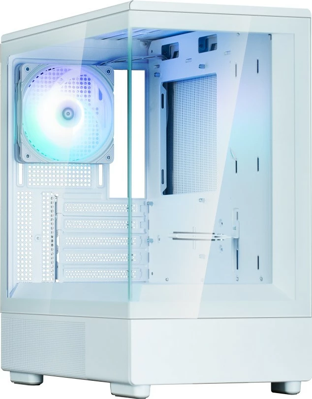 Kasë Zalman P10 White, Mini Tower, Micro ATX, ARGB, Xham i temperuar, Bardhë