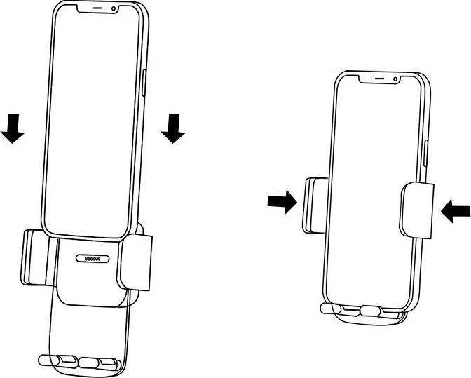 Mbajtës telefoni për makinë Baseus Easy Control Clamp SUYK000-001, i zi