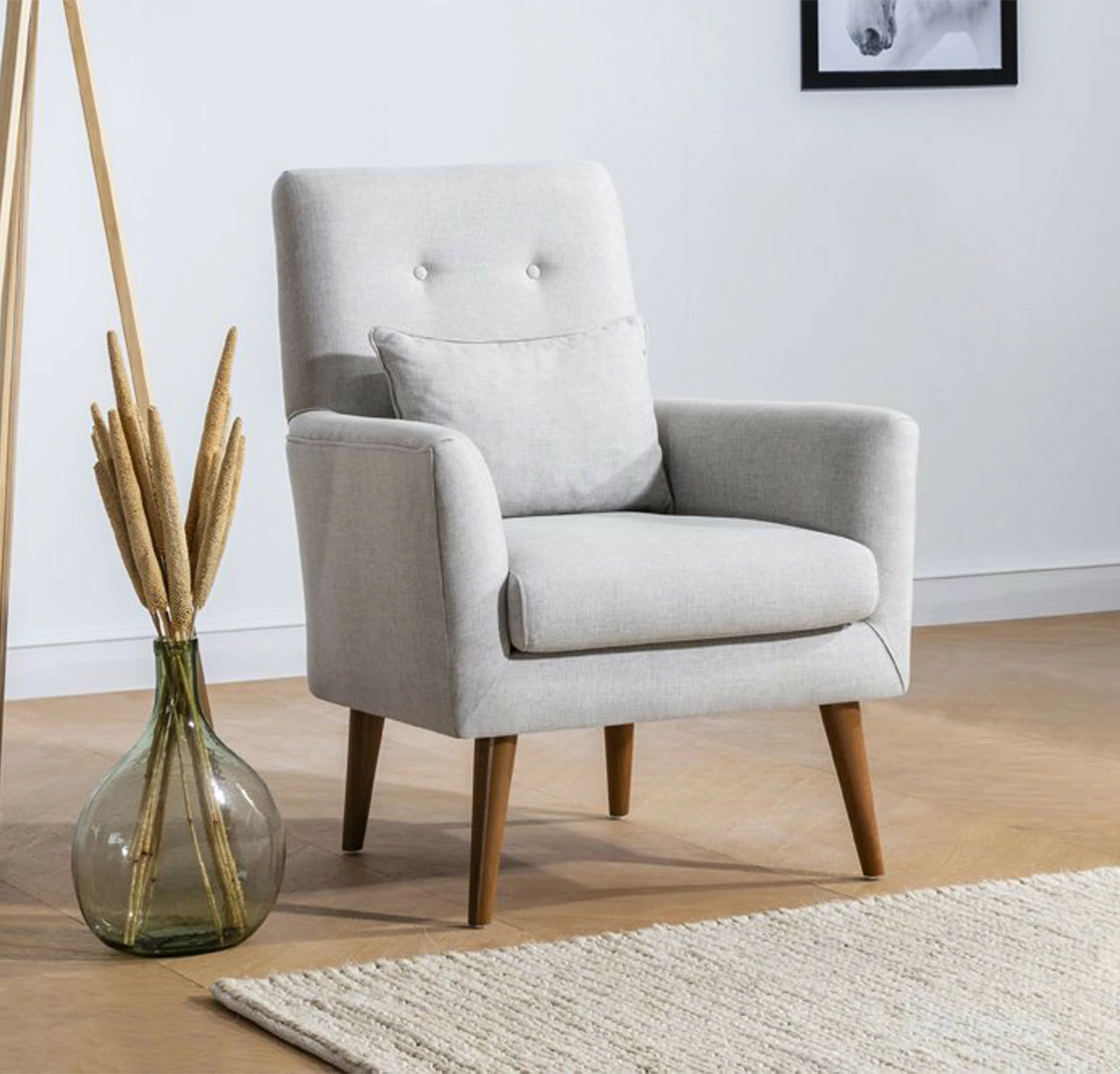 Set divani-krevat Atelier del Sofa, Aria-TKM05-1005, krem