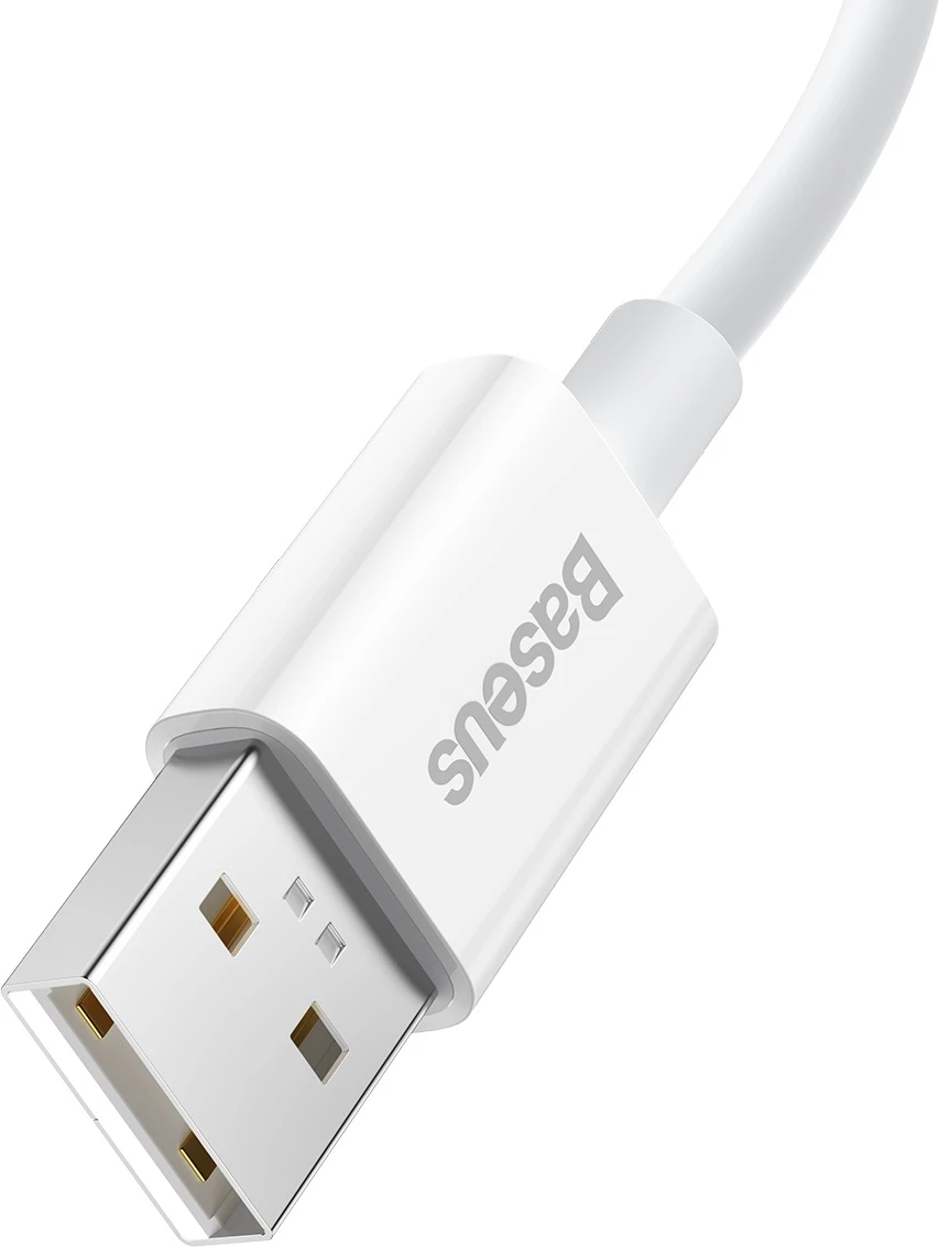 Kabllo Baseus Superior Series SUPERVOOC USB-A në USB-C 65W, 1m, Bardhë