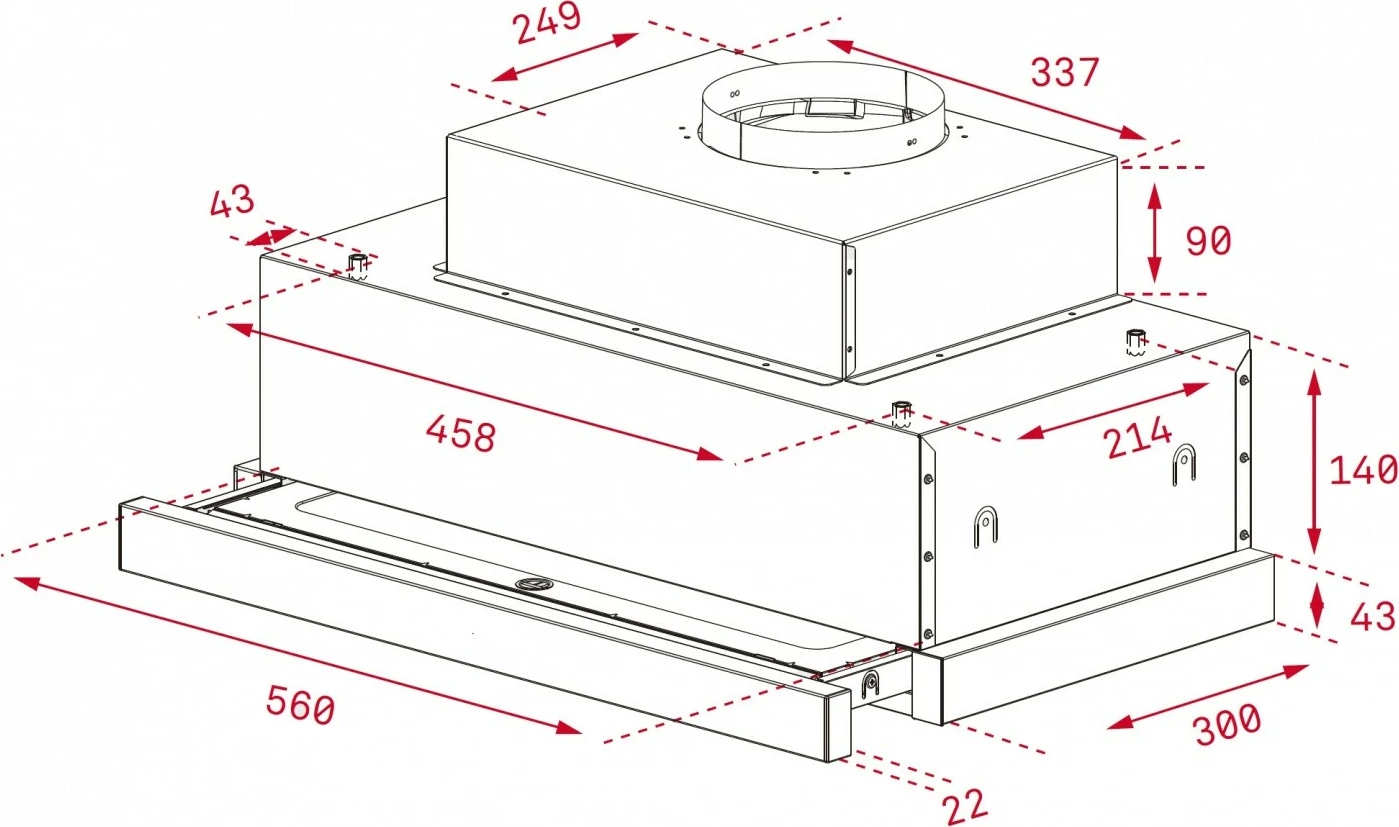 Aspirator teleskopik TEKA CNL 6815 Plus, i integruar, inox, 60 cm