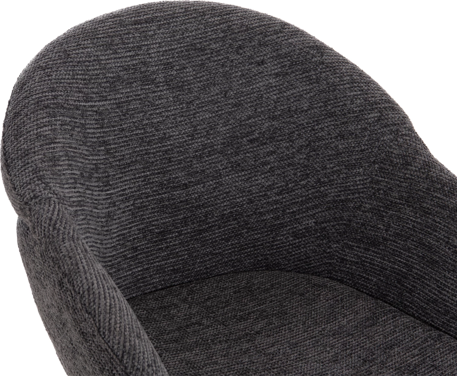 Karrige ngrënieje DRENNY, material gri, këmbë metalike të zeza, 62x63x85cm, set prej 2 copë