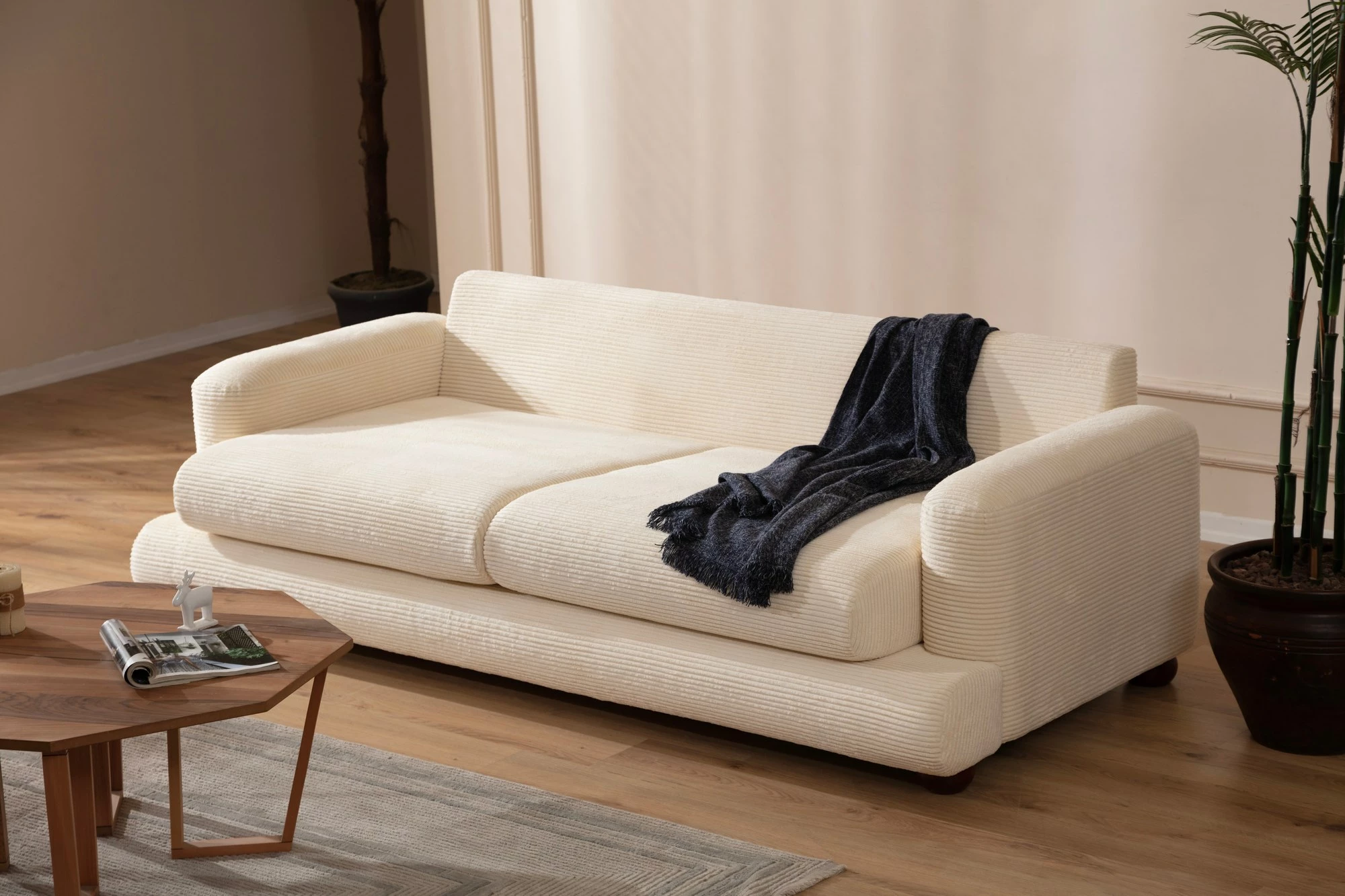 Divan dy ulëse Atelier del Sofa, River, bezhë