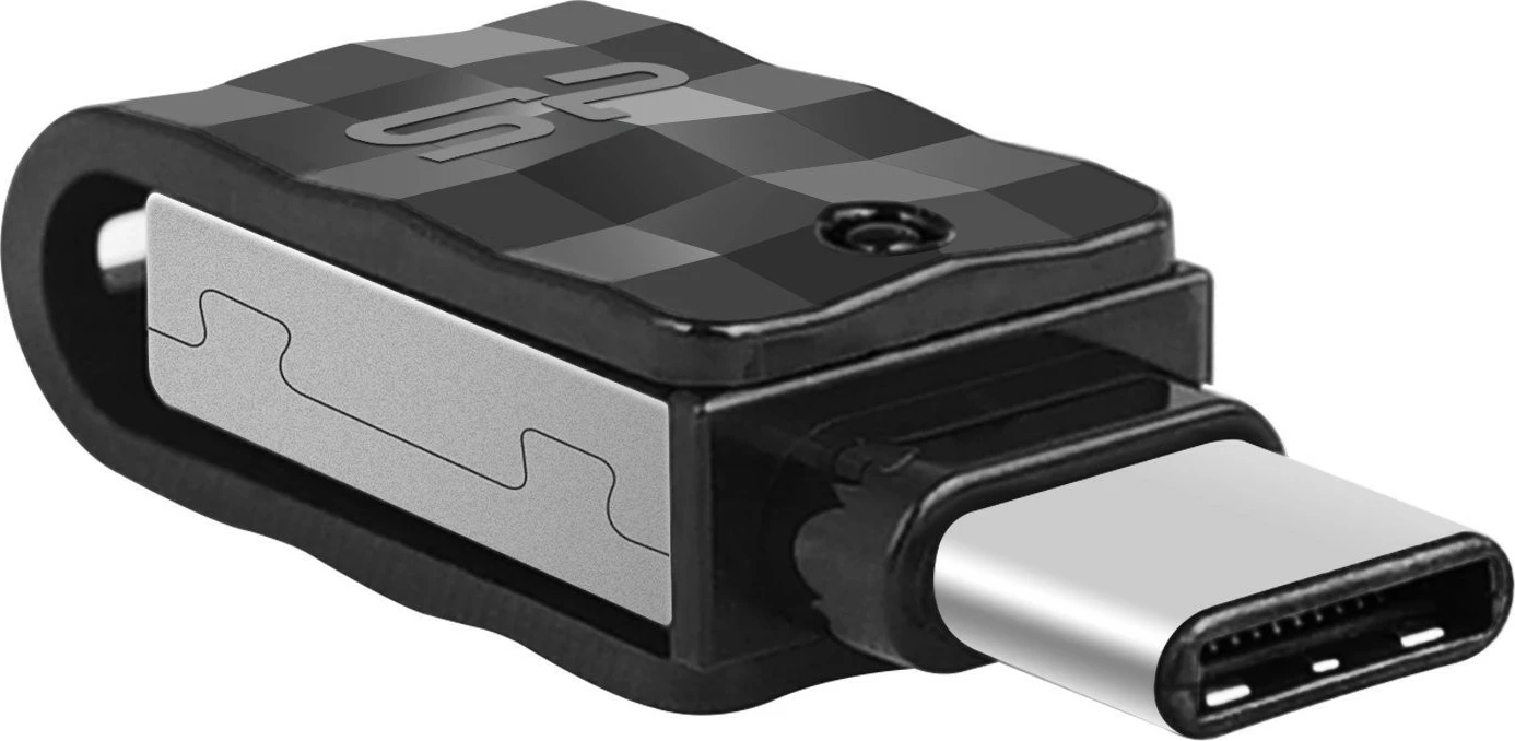 USB stick Silicon Power C31 32GB, USB 3.1, Type-C, zi/argjendtë