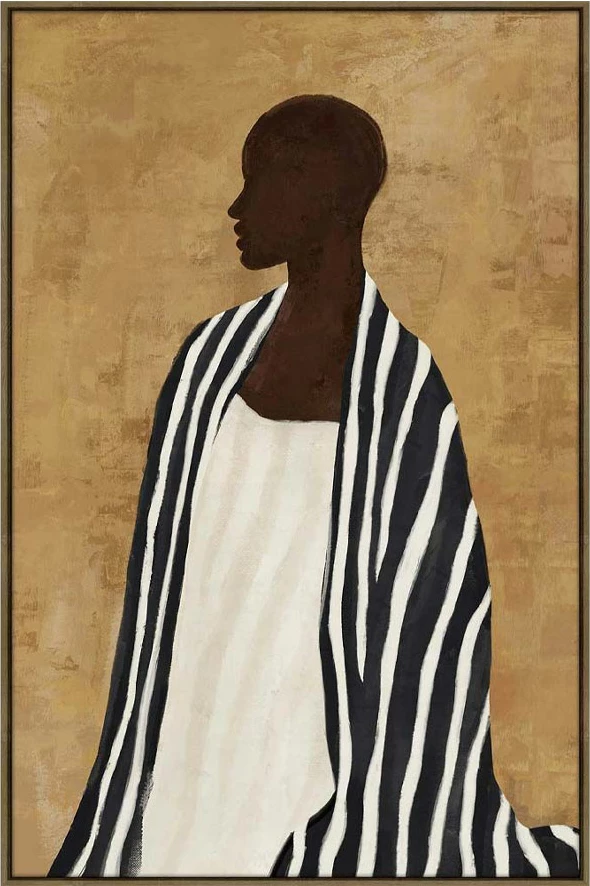 Pikturë dekorative me kornizë, kanavacë, kafe-bezhë-zezë, 80x120x4cm