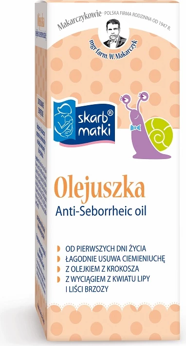 Vaj për kapakë të djepit Skarb Matki Olejuszka 30ml