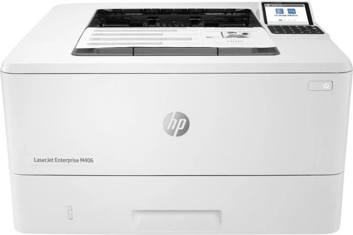 Printer laser, HP, LaserJet Enterprise M406dn 3PZ15A#B19, A4, 38-40 ppm, 1200 dpi, monokrom, duplex, rrjet, e bardhë