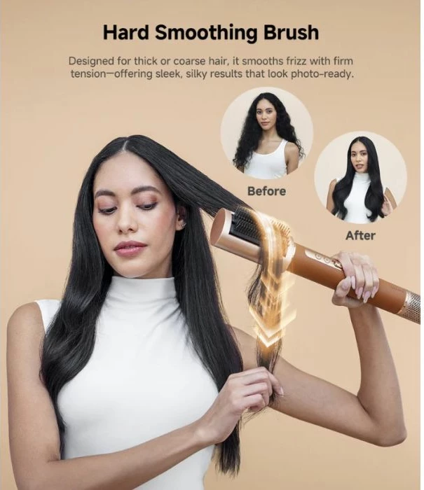 Tharëse flokësh dhe stilues DREAME AirStyle Pro AMF18A-BR, 7-në-1, 1300W, me 7 shtojca, kafe