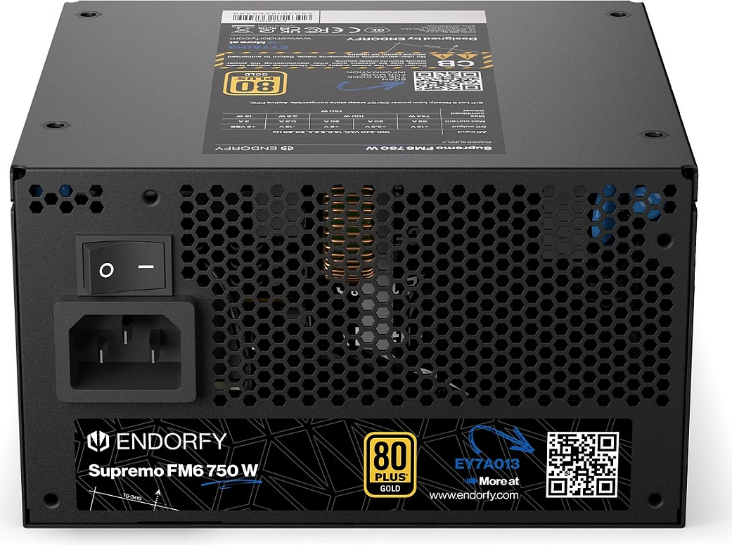 Furnizues energjie Endorfy Supremo FM6 750W, 80 PLUS Gold, ATX 3.1, fully-modular, i zi