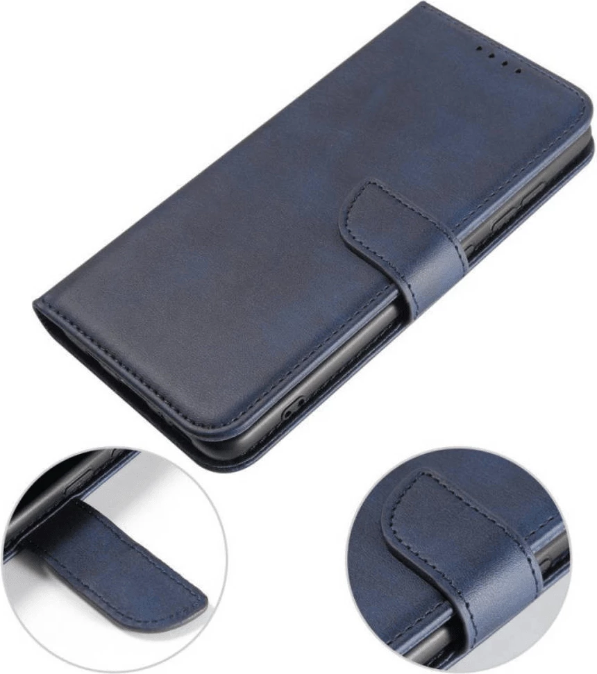Mbështjellës Onasi Wallet Leather Foldable për Xiaomi Redmi Note 12 Pro, lëkurë, me stand, me xhepa kartelash, blu