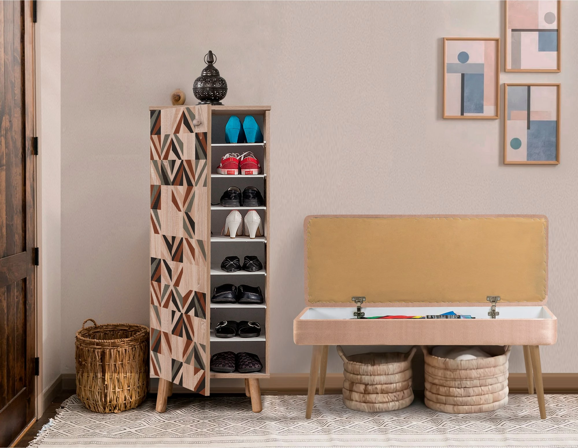 Set mobiljesh për korridor Skye Decor, ngjyrë sonomo-stone, 914-0900