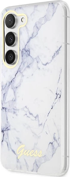 Mbështjellës Guess GUHCS23SPCUMAH për Samsung Galaxy S23 S911, hardcase, i bardhë