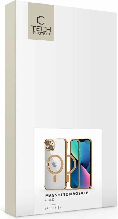 Mbështjellës Tech-Protect MagShine Line për iPhone 13, MagSafe, Transparent/Ar
