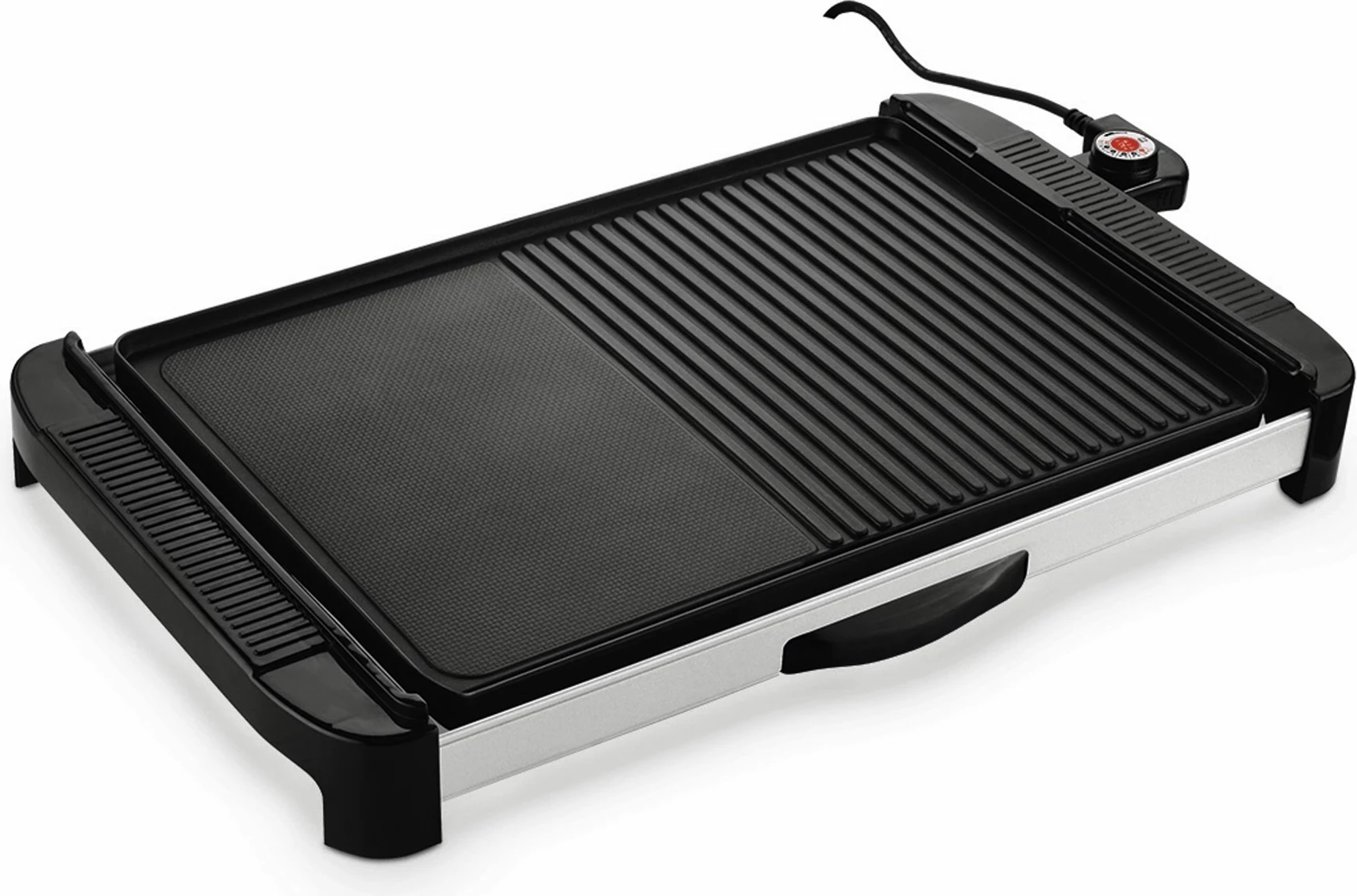 Grill elektrik Elit BQ-18 1800W, sipërfaqe XL 48×31.5 cm, dy pllaka, sipërfaqe jo-ngjitëse, rregullim automatik temperature