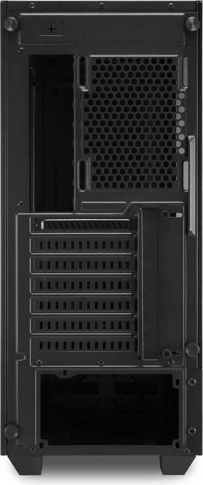 Kasë Sharkoon RGB FLOW, Midi Tower, ATX, micro ATX, Mini-ITX, i zi, RGB