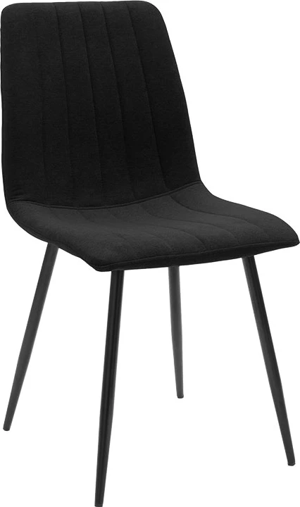 Set tavoline me 4 karrige Natali-Noor, MDF, ngjyrë gri-e bardhë, këmbë natyrale, 120x80x76cm