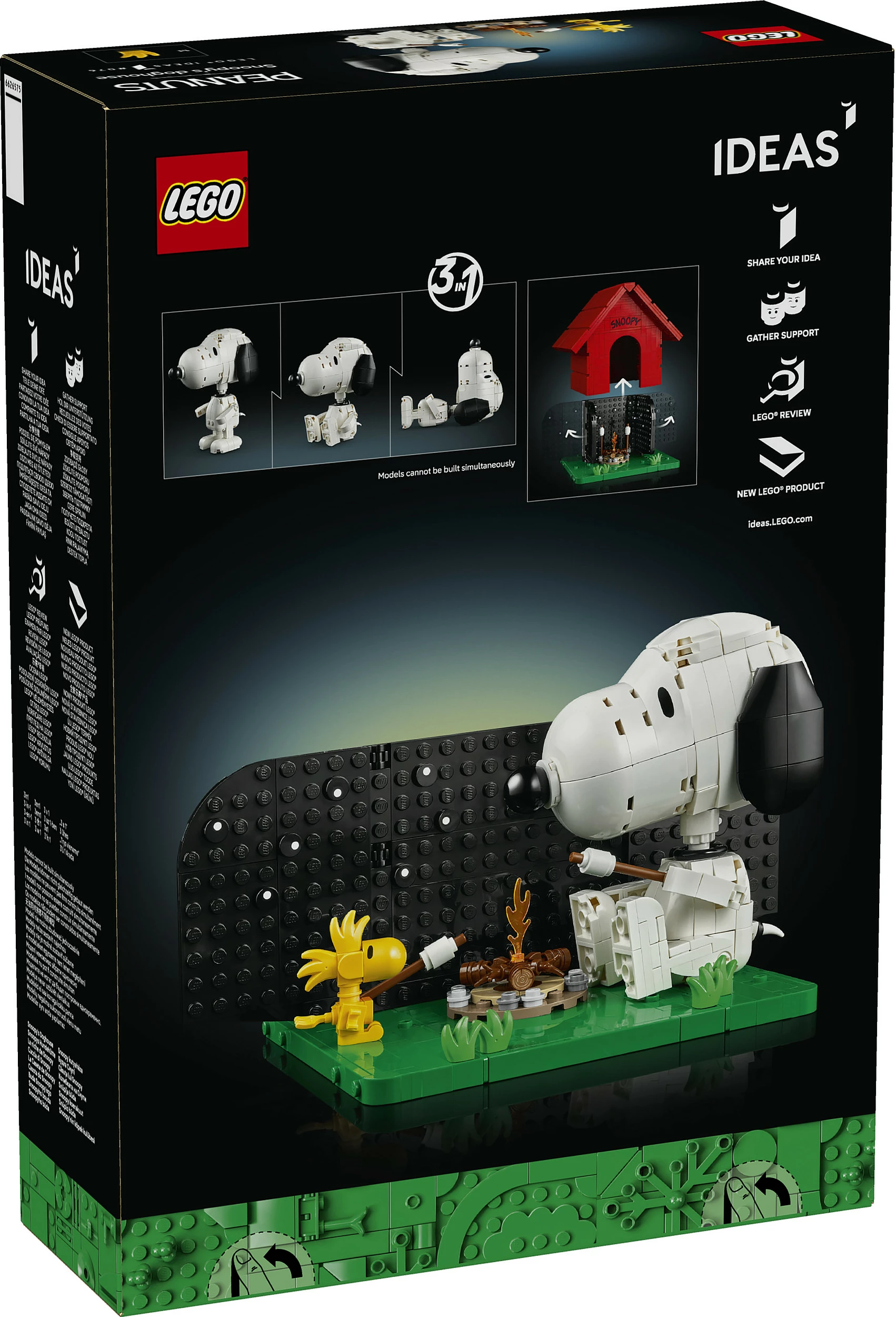 Set ndërtimi LEGO Ideas 21368 Peanuts Shtëpia e qenit e Snoopy, 964 copë, shumëngjyrësh